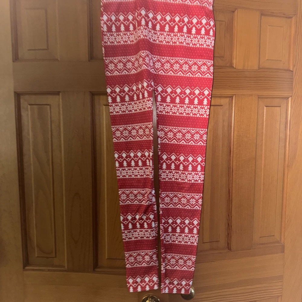 Festive Red and White Women's Pajama Pants
